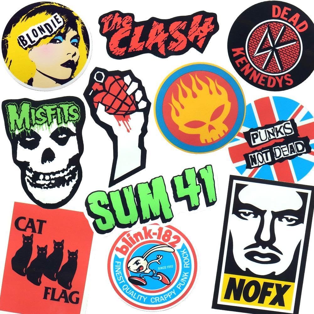 Amazon.co.jp: 海外 パンク ロックバンド ステッカー 11枚セット PVC
