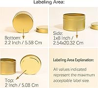 Vista 4 de Latas doradas de 4 onzas con tapas, 24 recipientes para velas, tarros de velas a granel para hacer velas, color dorado
