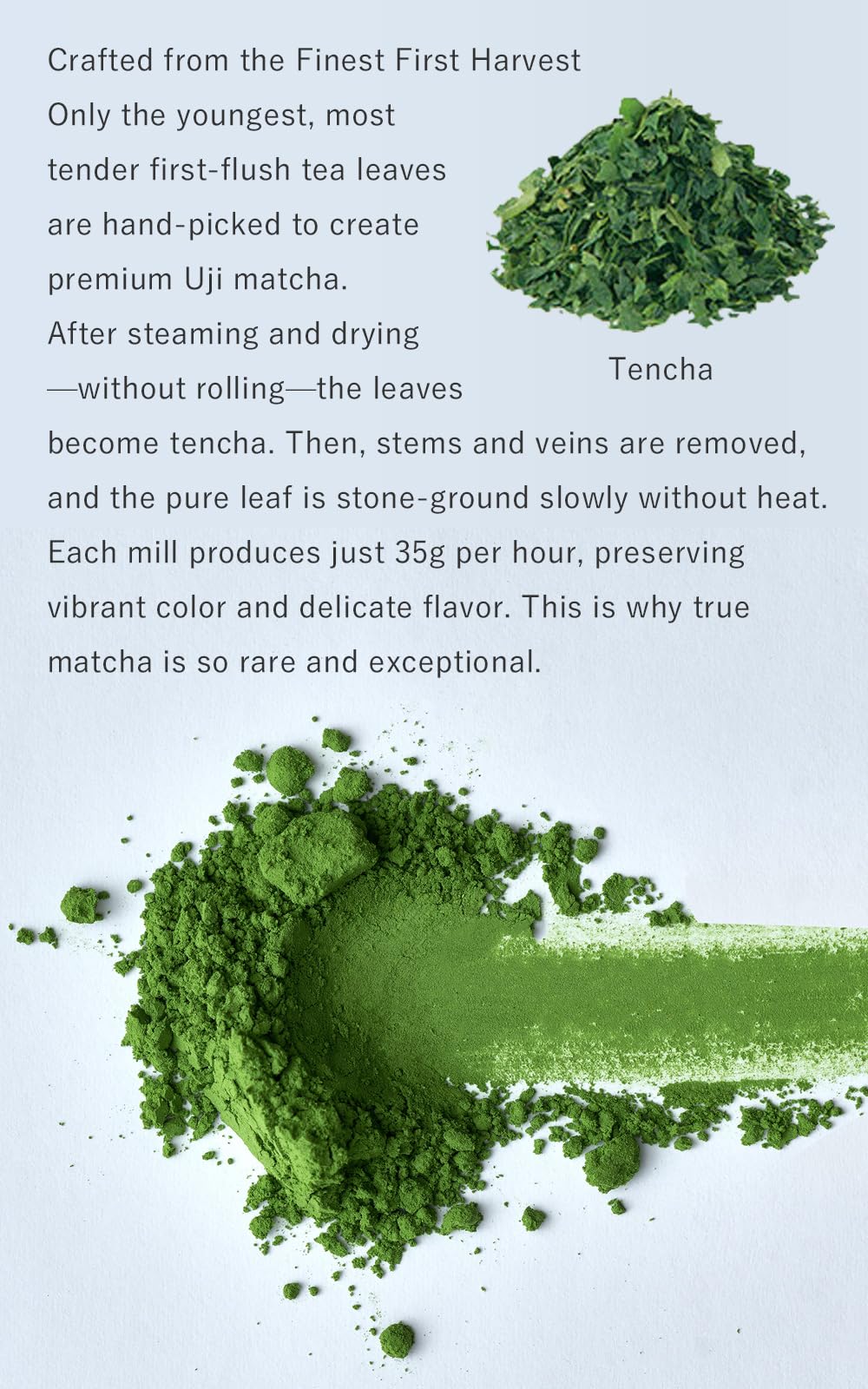Kyoto Ujitawara-Seichajyo Uji Matcha Kyo-no-hana Ceremonial Grade Matcha Powder from Kyoto Made in Japan 1 4oz 40g Japanese — view 4