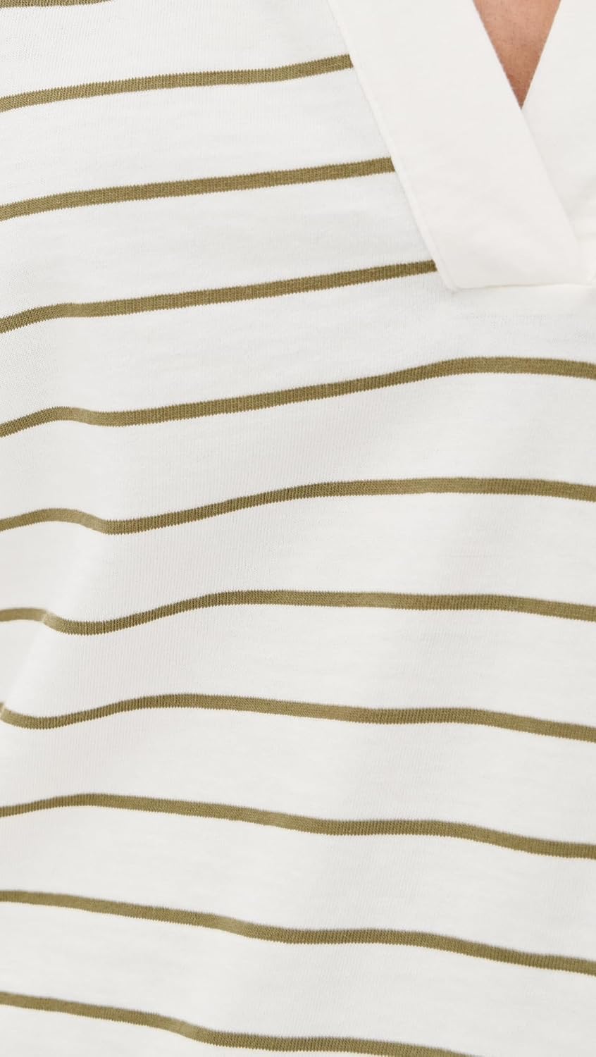 Vince Women's Striped Easy Long Sleeve Polo - Image 6