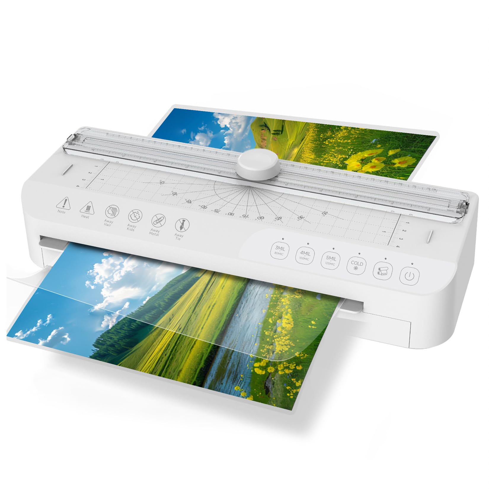 A4,A3 Plastificadora,Laminado en Frío/Caliente,Control Táctil,320mm/min,355mm/min,Con Botón de Salida ABS,Adecuado para escuelas,oficinas y procesos de estampación,bricolaje (A4)