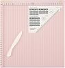 Vaessen Creative Scoring Board cm with Bone Folder and Guide for Card Making and Paper Crafts, Pink, 30.5 x 30.5 cm