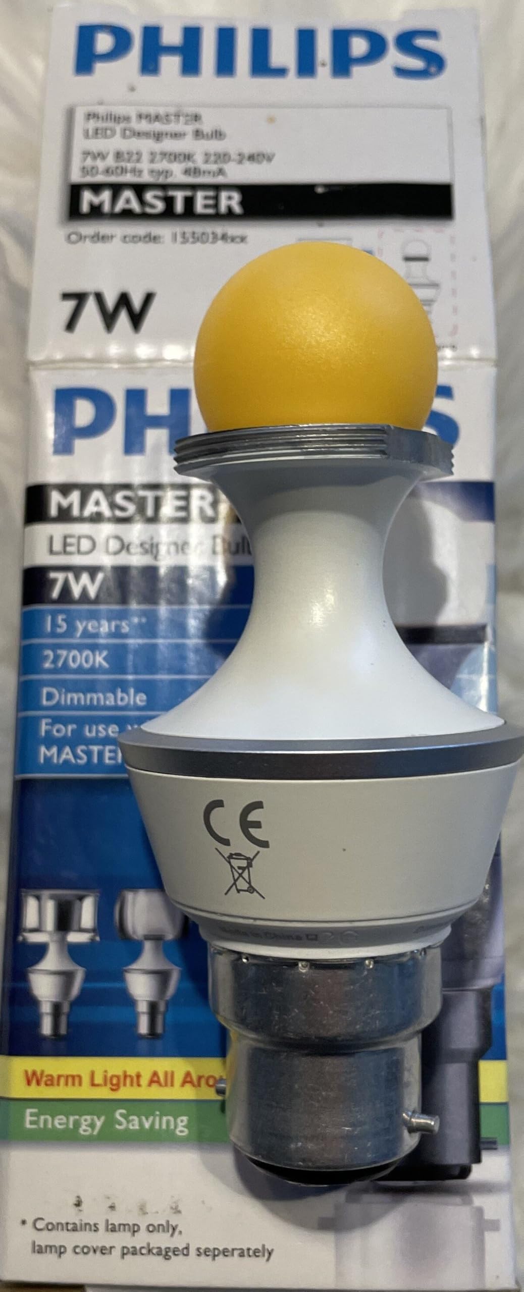 Philips Master LED MLED7WDESB2227, B22, Design Leuchtmittel, E27, 7 W