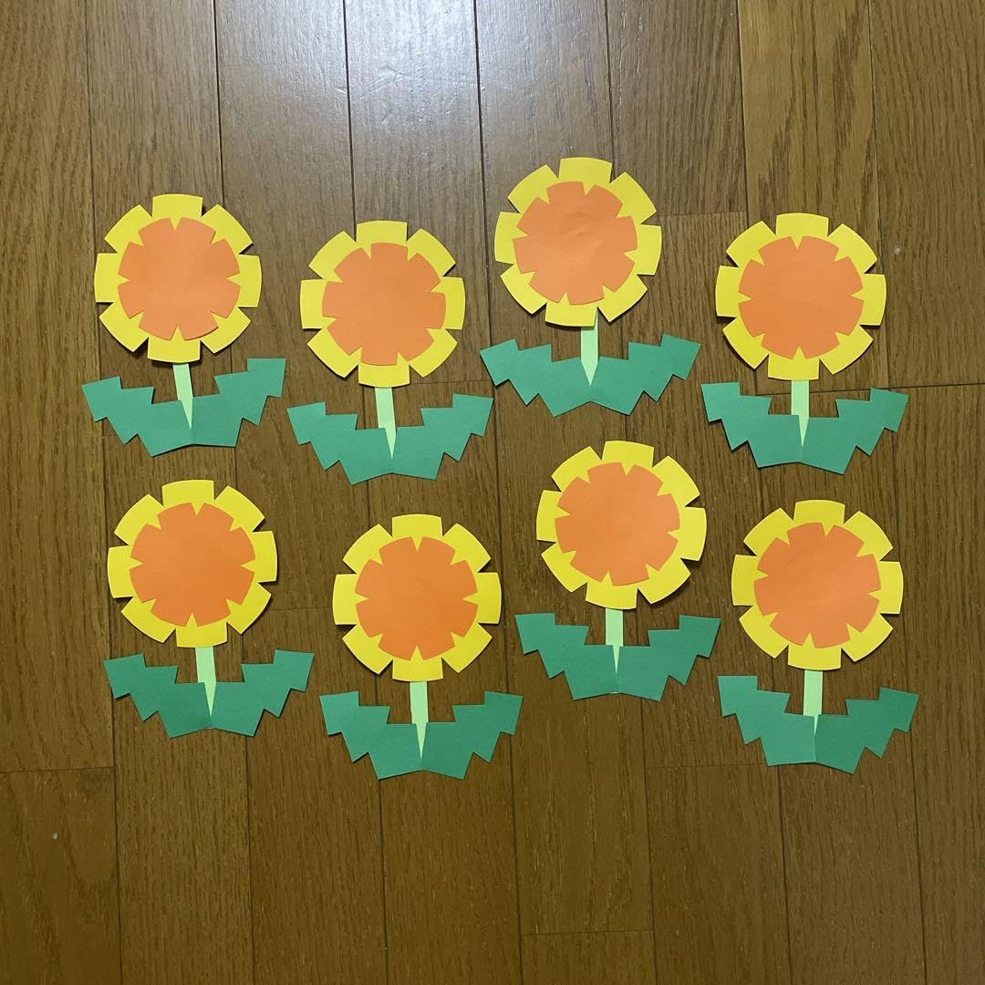 Amazon.co.jp: 壁面飾りたんぽぽ①花 春 3月4月 画用紙 保育教材