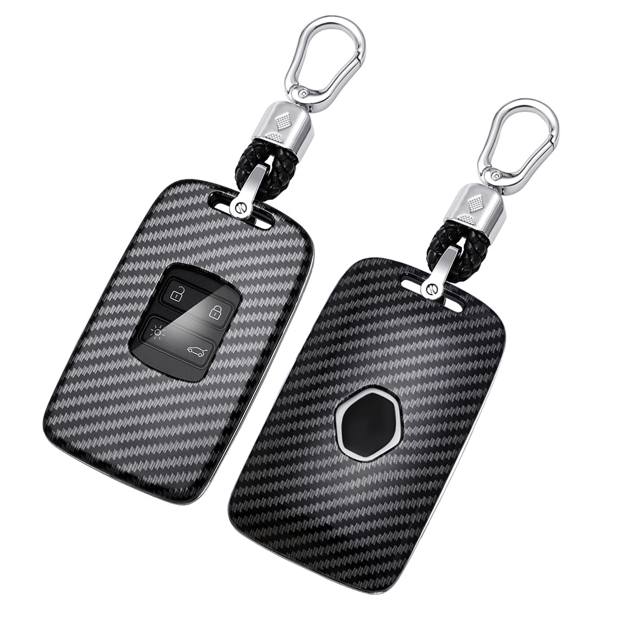 Custodia Portachiavi In Silicone Per Renault – Cover Antiurto Per Clio, Megane, Scenic, Dacia, Espace, Master (4 Tasti) – Nero