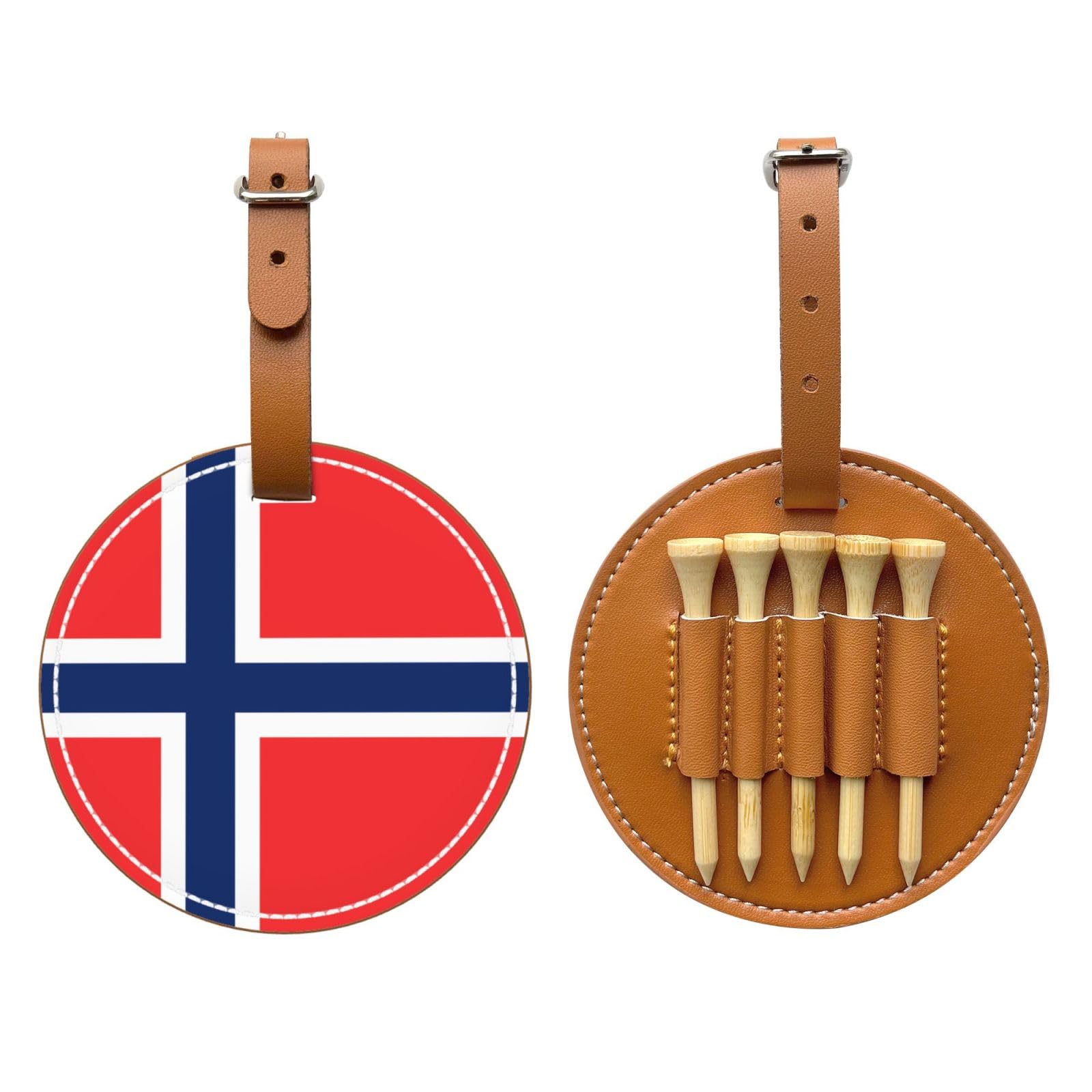 WXXWXD Norwegian flag Printed Golf Tee Storage Bag - Portable Storage, Easily Organize Tees