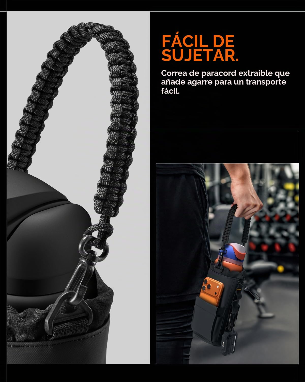 Spigen Termo Pack - Bolsa Magnética para Termo & Mosquetón Magnético con Llavero