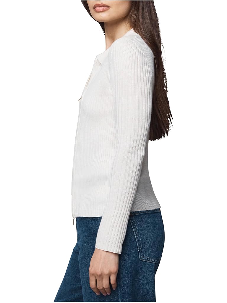White Splendid Georgie Two Zip Sweater