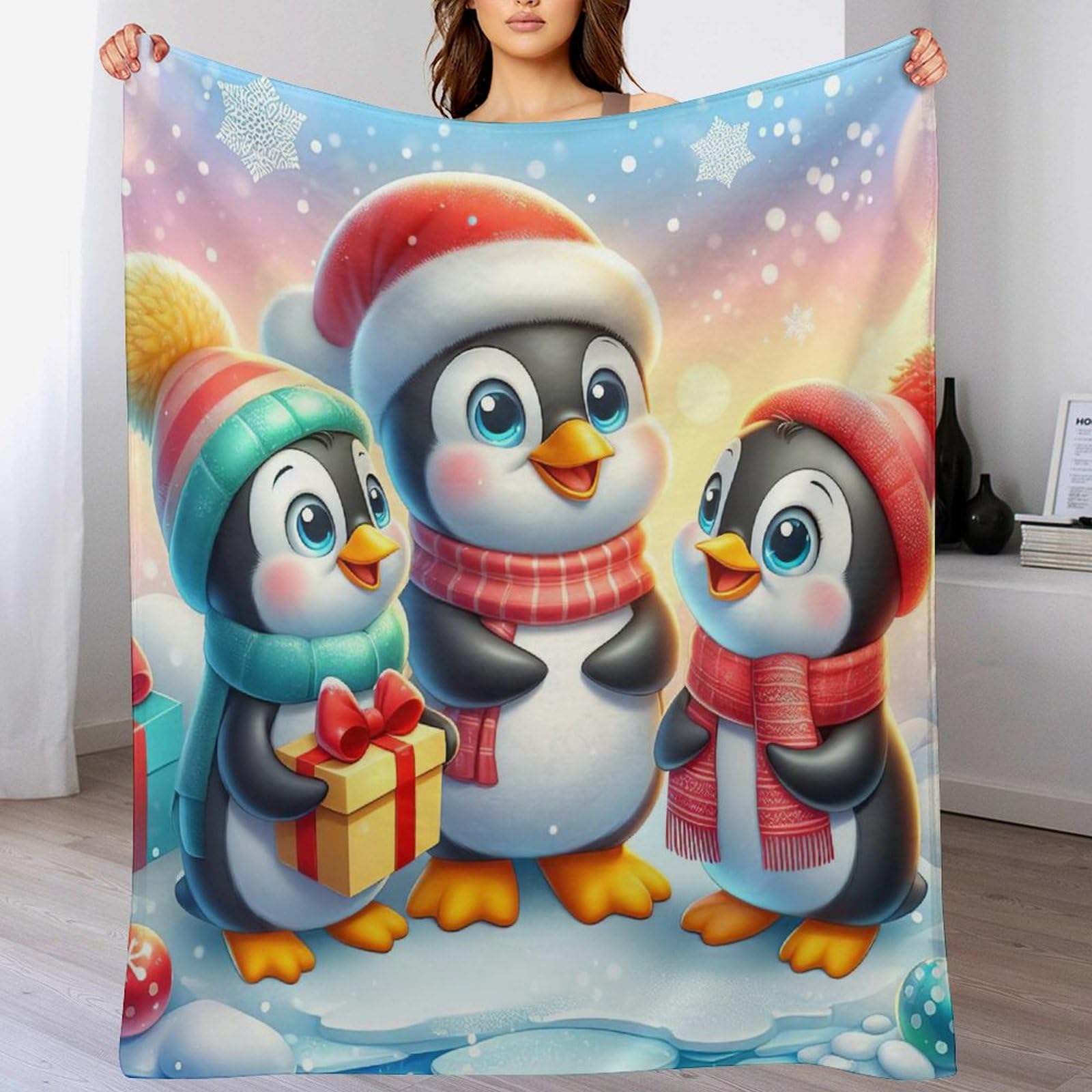 Manta de franela para sofá y cama con diseño de animal 3D confortable