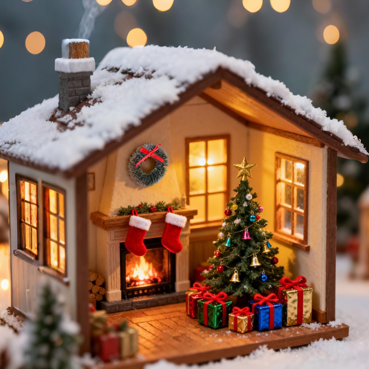 20 Pcs Mini Christmas Wreaths for Crafts Artificial Xmas Tree Ornaments with Bows Miniature Winter Wreath Candle Ring Arch Home Decor - Image 9