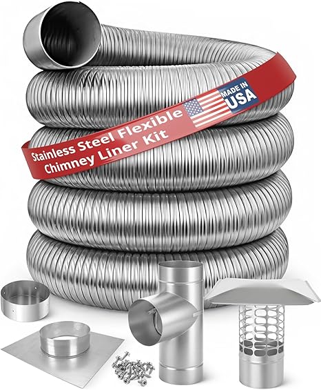 Smooth Wall Chimney Liner Kit – 316-L Stainless Steel Flexible