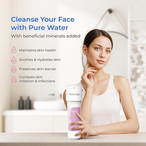 Miniatura 7 de Waterdrop Filtro de agua BFU2 para baño para el cuidado facial, reduce el cloro, la incrustación en agua, reduce el enrojecimiento y la irritación