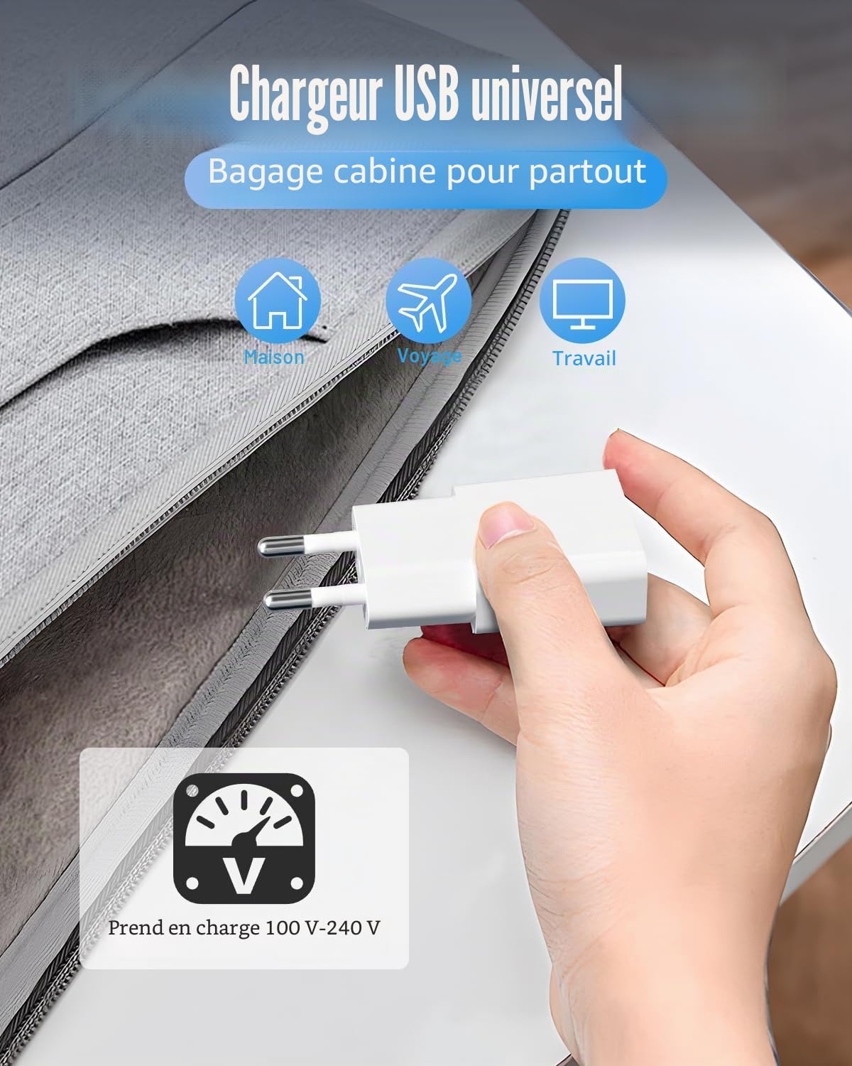 SCHITEC Chargeur USB 5V/1A 2Port Mini USB Mural Chargeur Secteur USB Adaptateur de Prise Universel Compatible avec iPhone, Sam Sung, Nexus, Nokia, Huawei, Xiaomi, HTC, Sony (Thickness 1.45cm/30 Pack)