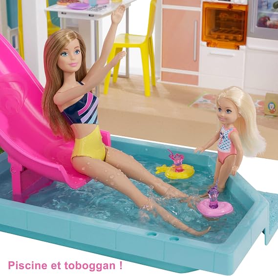 Barbie DreamHouse Dollhouse with 75+ Accessories and Wheelchair Accessible Elevator + Barbie Convertible 2-Seater Vehicle