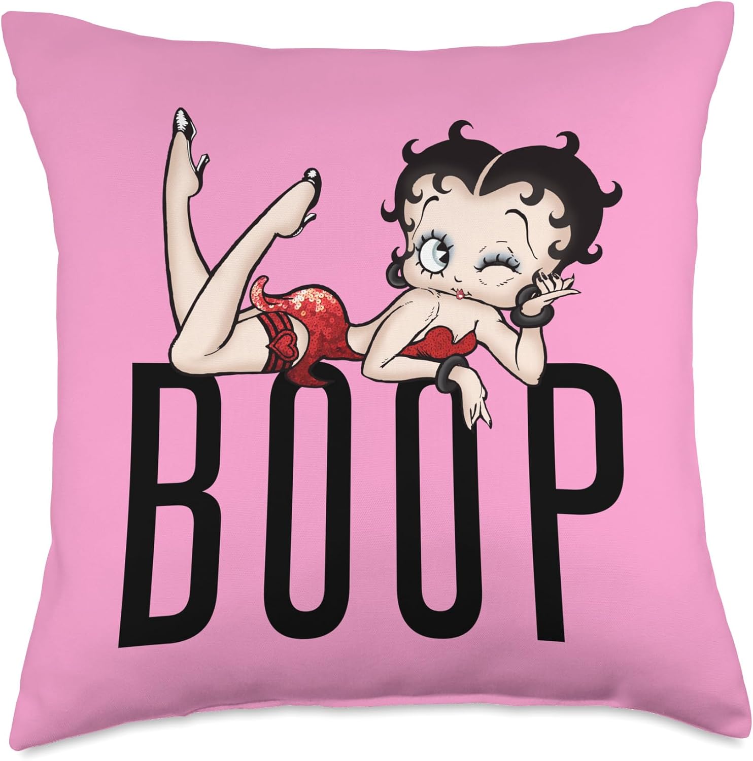 Betty Boop Lying Down Wink Throw Pillow