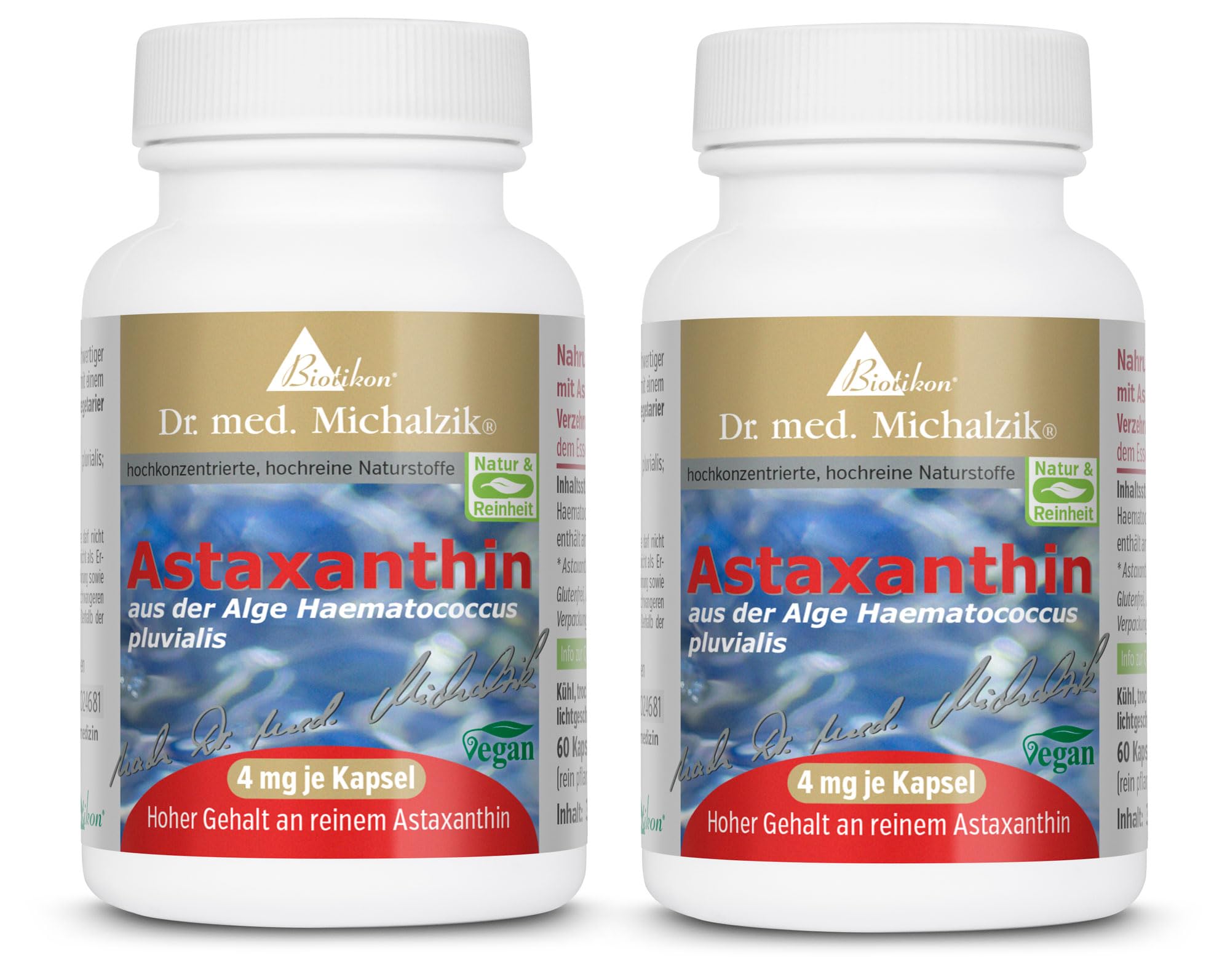 Astaxanthin nach Dr. Michalzik, 4 mg Astaxanthin, 120 Kapseln