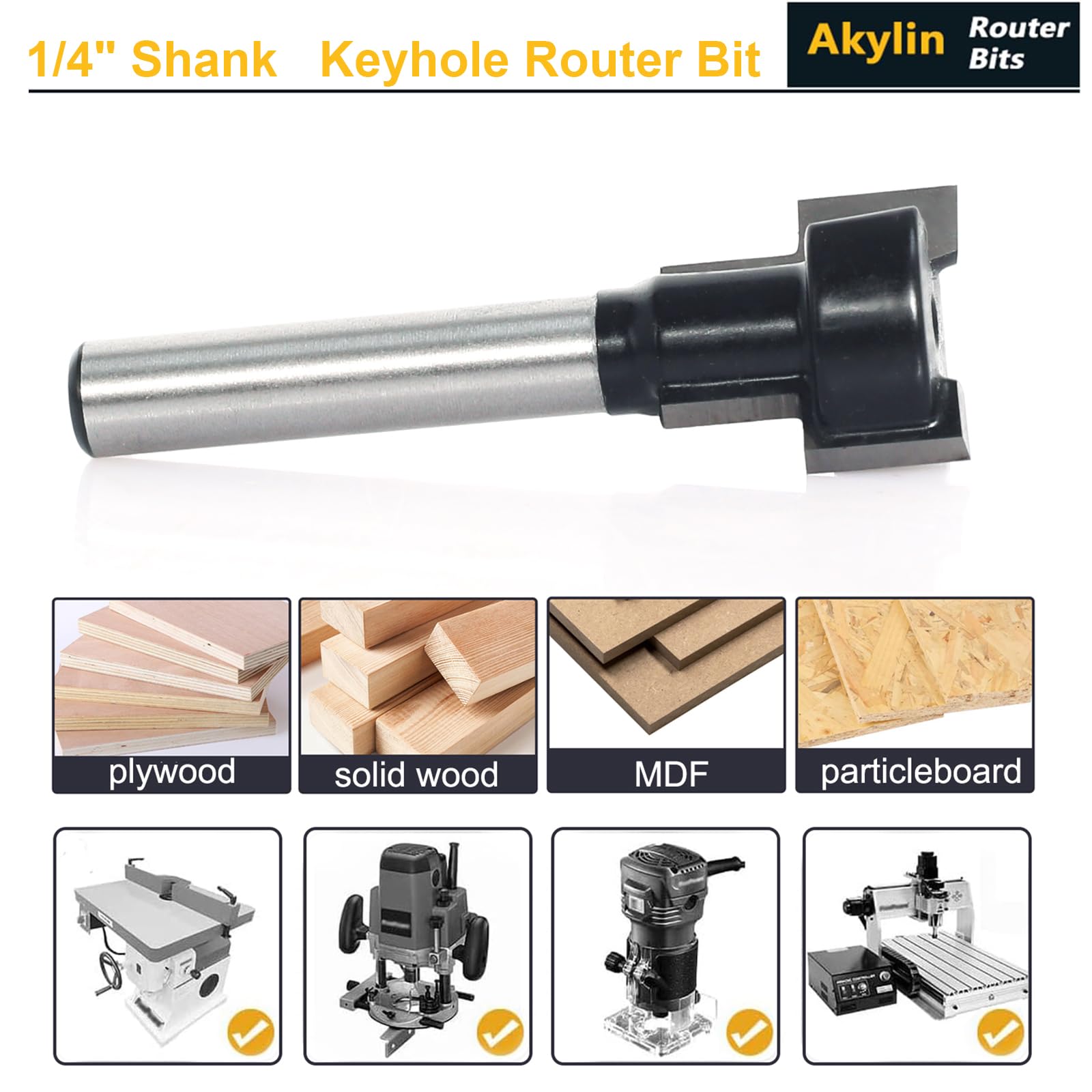 Carbide Tipped Keyhole Bit, 1/4-Inch Shank - Image 4