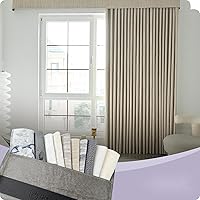 Vista 23 de Graywind Cortinas inteligentes cableadas compatibles con Alexa Google, control remoto motorizado para puerta corrediza de un solo sentido