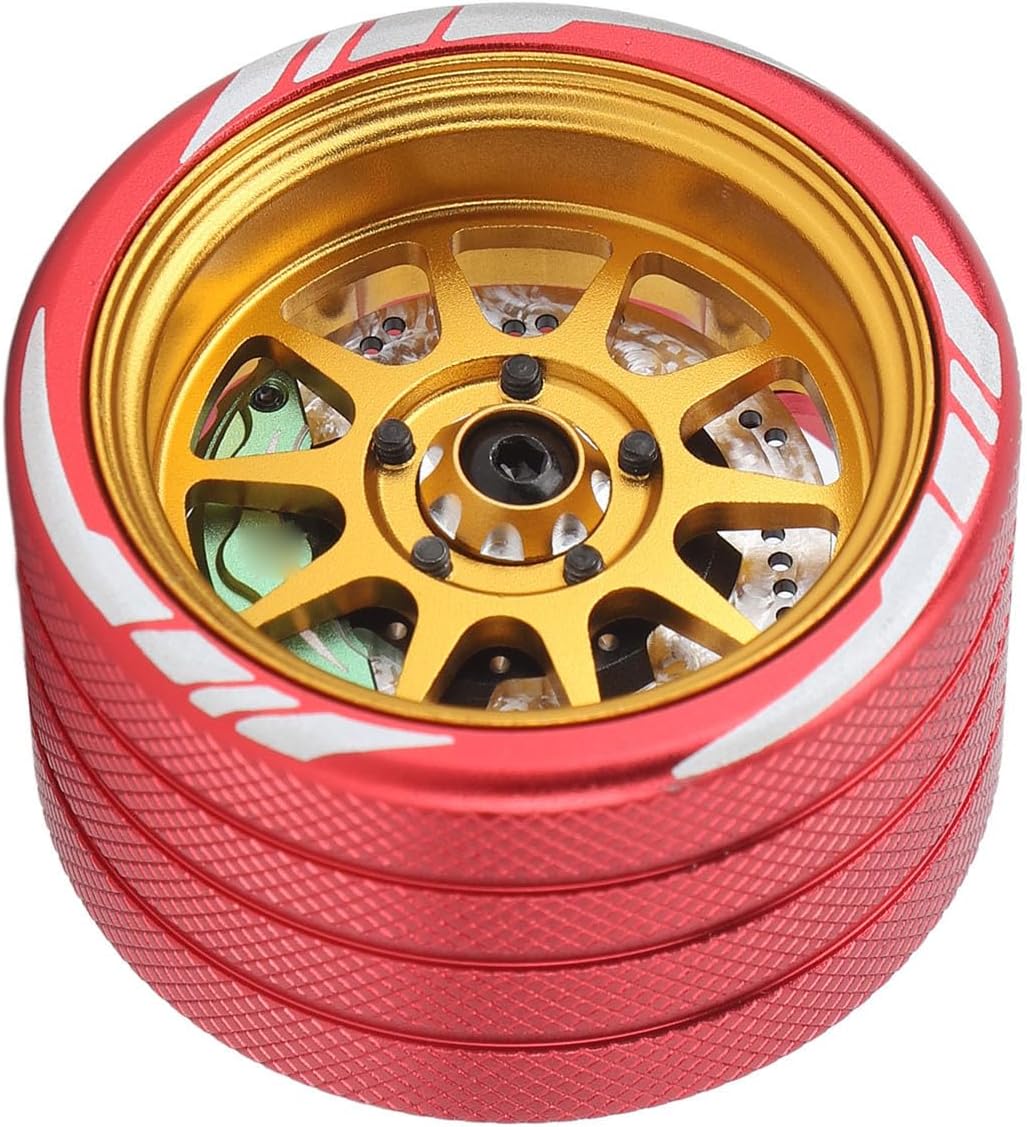 VGEBY Metal RC Handwheel,Remote Control Handwheel Aluminum Alloy RC Hand Wheel for SANWA for NB4 for RC Car (Type D)