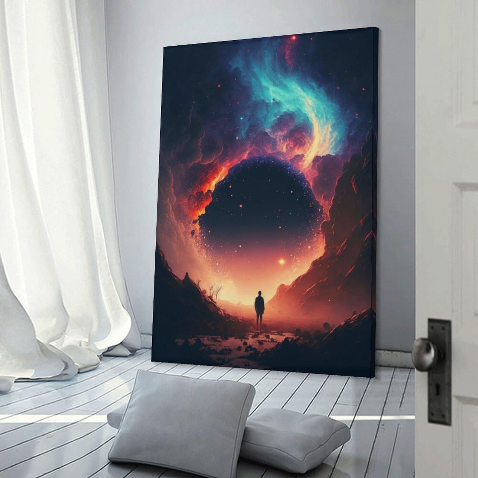 Junmoney Frame-Colorful Fantasy Landscape Canvas Wall Art Colorful Fantasy Landscape, 24X36inch(60X90cm), For Living Room, Bedroom, Office Or Hallway, Decorative Artwork With Broad Appeal