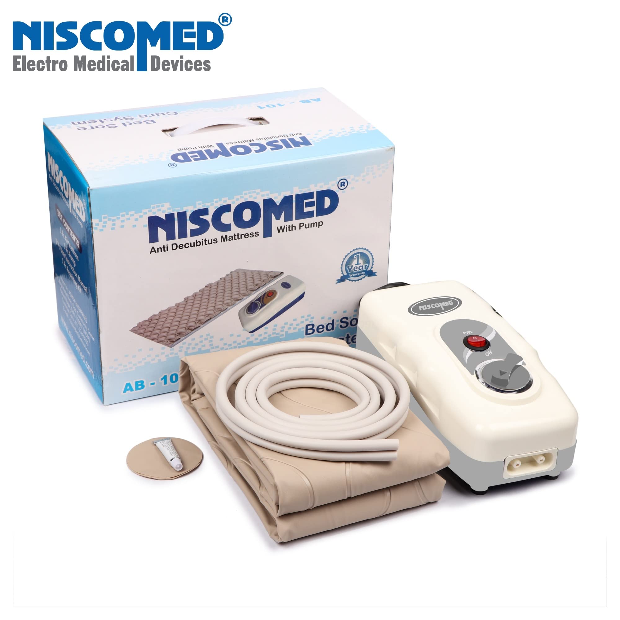 NISCOMED Air Bed for Bed Sores | Anti Bedsore Air Matteress | Anti Decubitus Airbed | Bubble Air Mattress for Bed Sore | Alpha Bed Mattress with 1 Year Warranty 4
