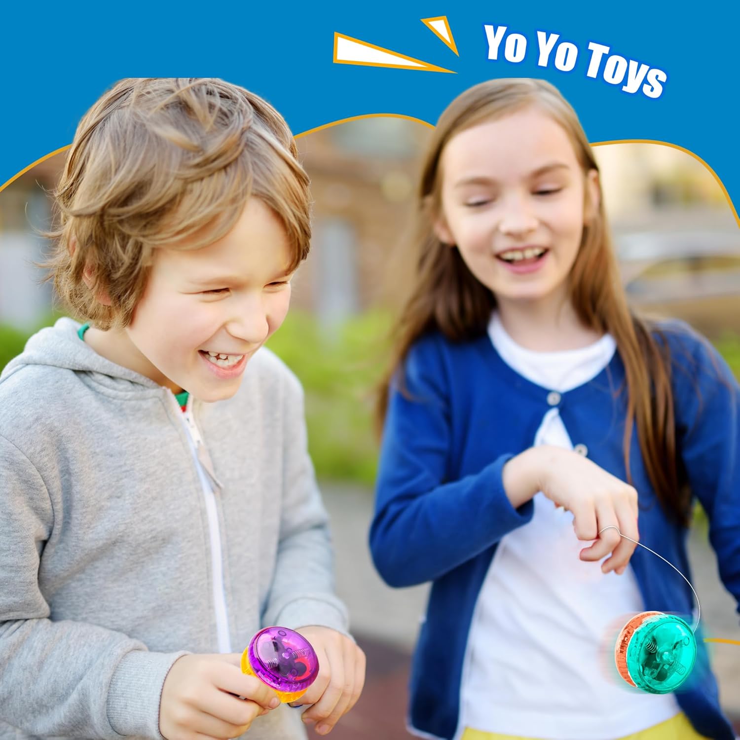 24 Pcs Colorful Light up Yo Yo Ball Bulk LED Responsive Ball Auto Return Bearing Balls Yoyo for Beginner Birthday Classroom Bag Fillers Prizes Gifts, 8 Colors