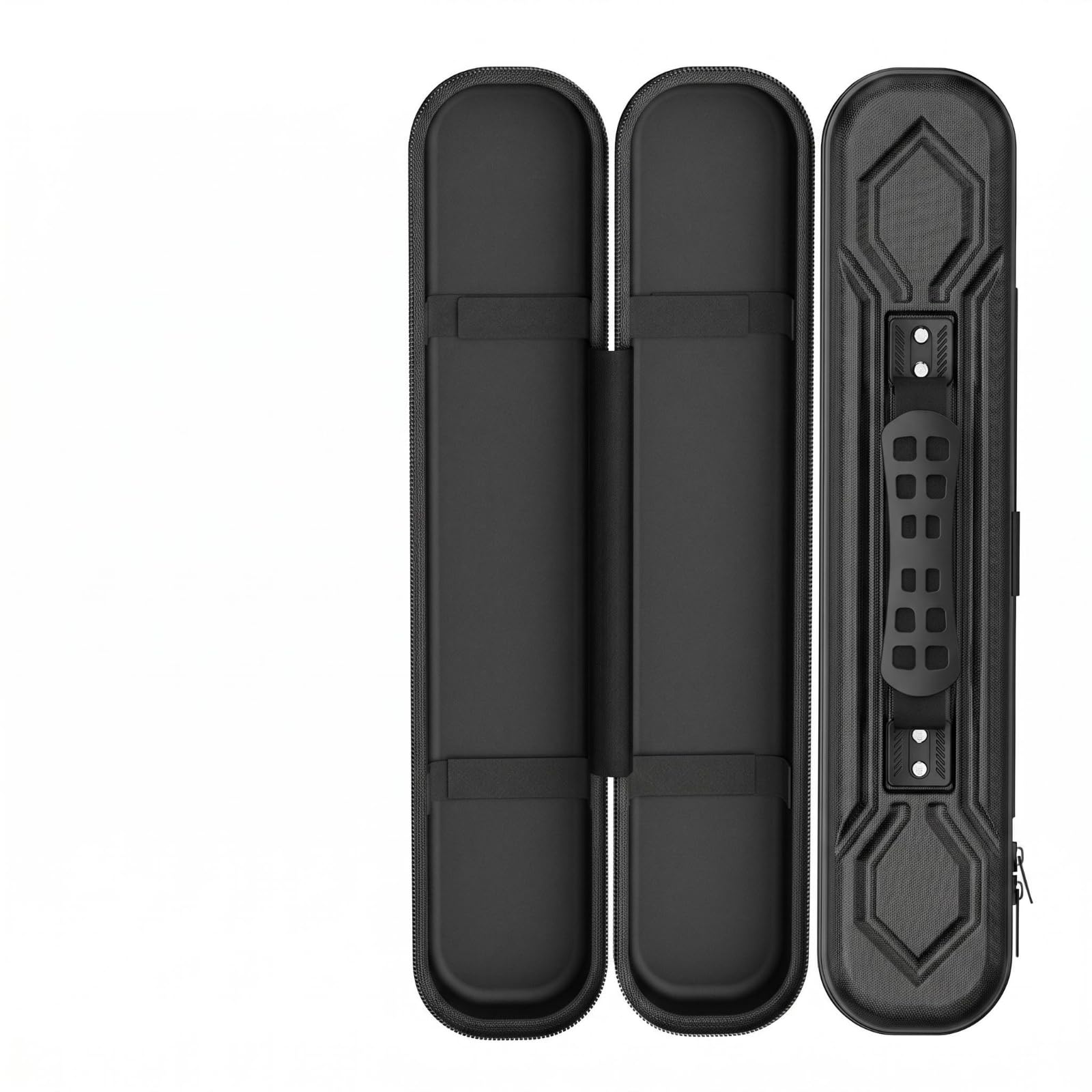 Waterproof Fishing Rod Bag Wear-Resistant Hard-Shell Fishing Rod Bag Easy to Clean Outdoor Gear Embossed Pattern, Black-picture-15