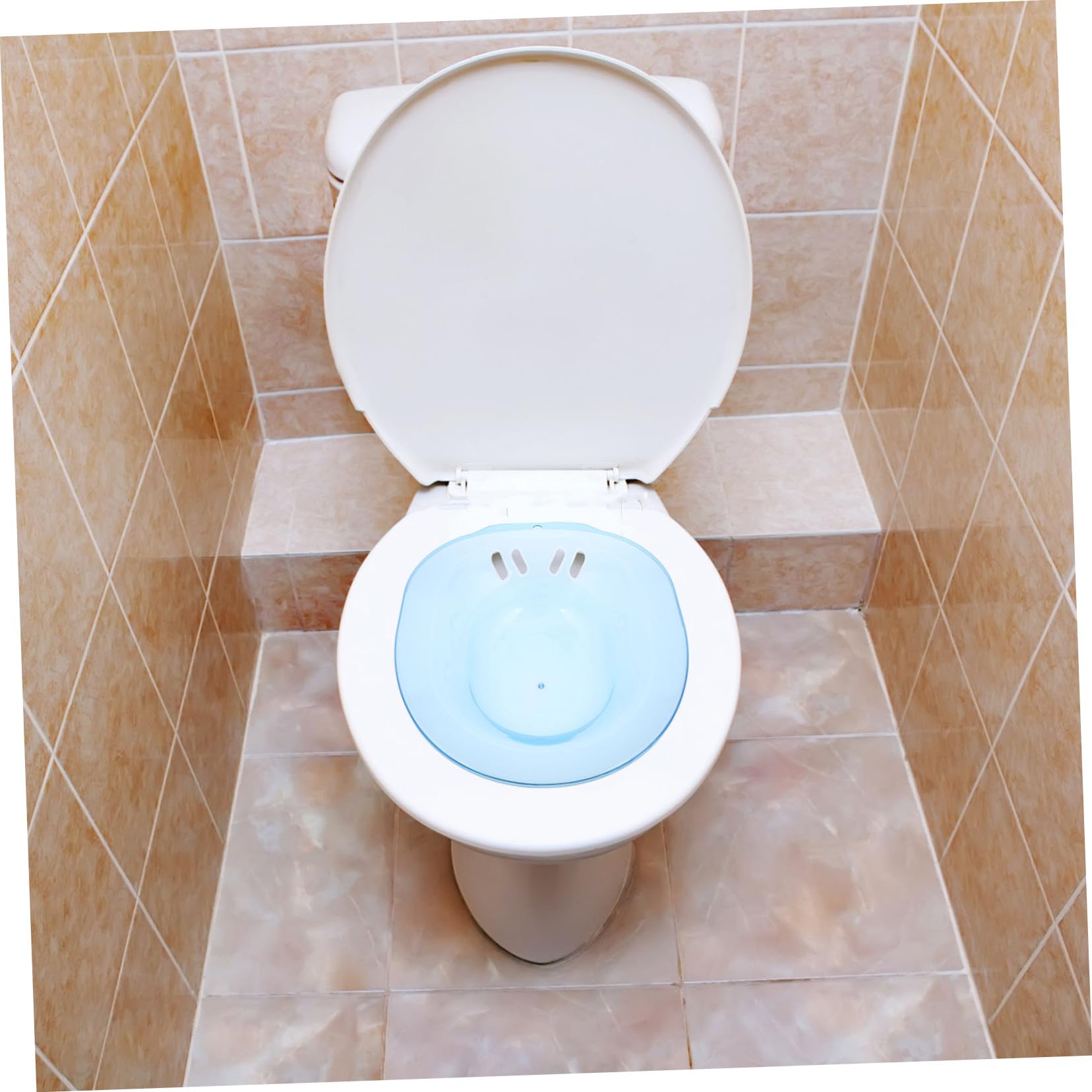Bidé para Baño de Asiento de Plástico Azul para Posparto | Asiento del Inodoro, Uso Doméstico Residencias, Diseño Cómodo y Ergonómico