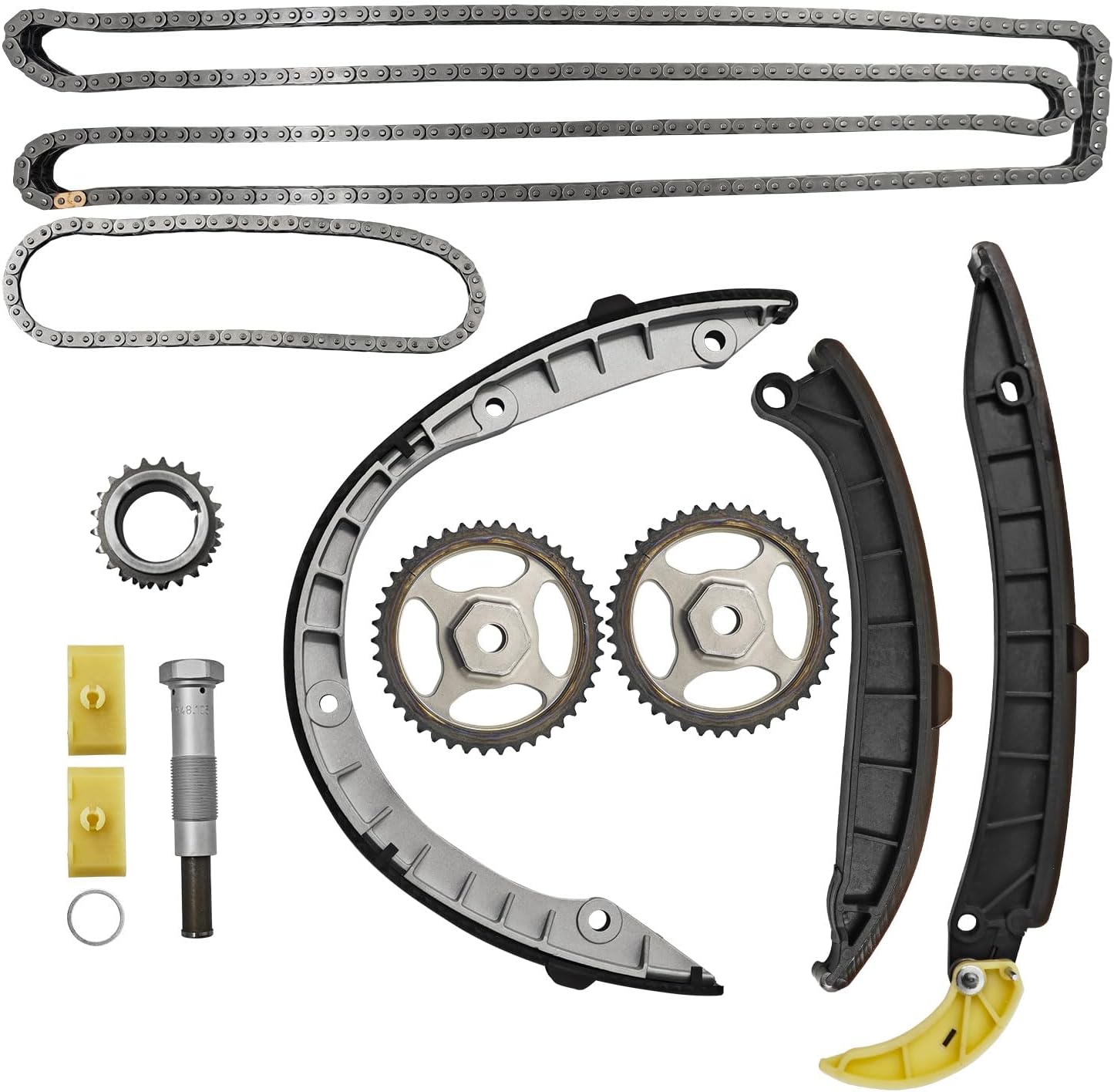 Timing Chain Kit for Porsche Cayenne 957 958 for Panamera 970 4.8L V8 | for Porsche Cayenne 957 958 4.8L V8 2008-2018 for Panamera 970 4.8L V8 2010-2016 94810516612 94810516910 94810506510