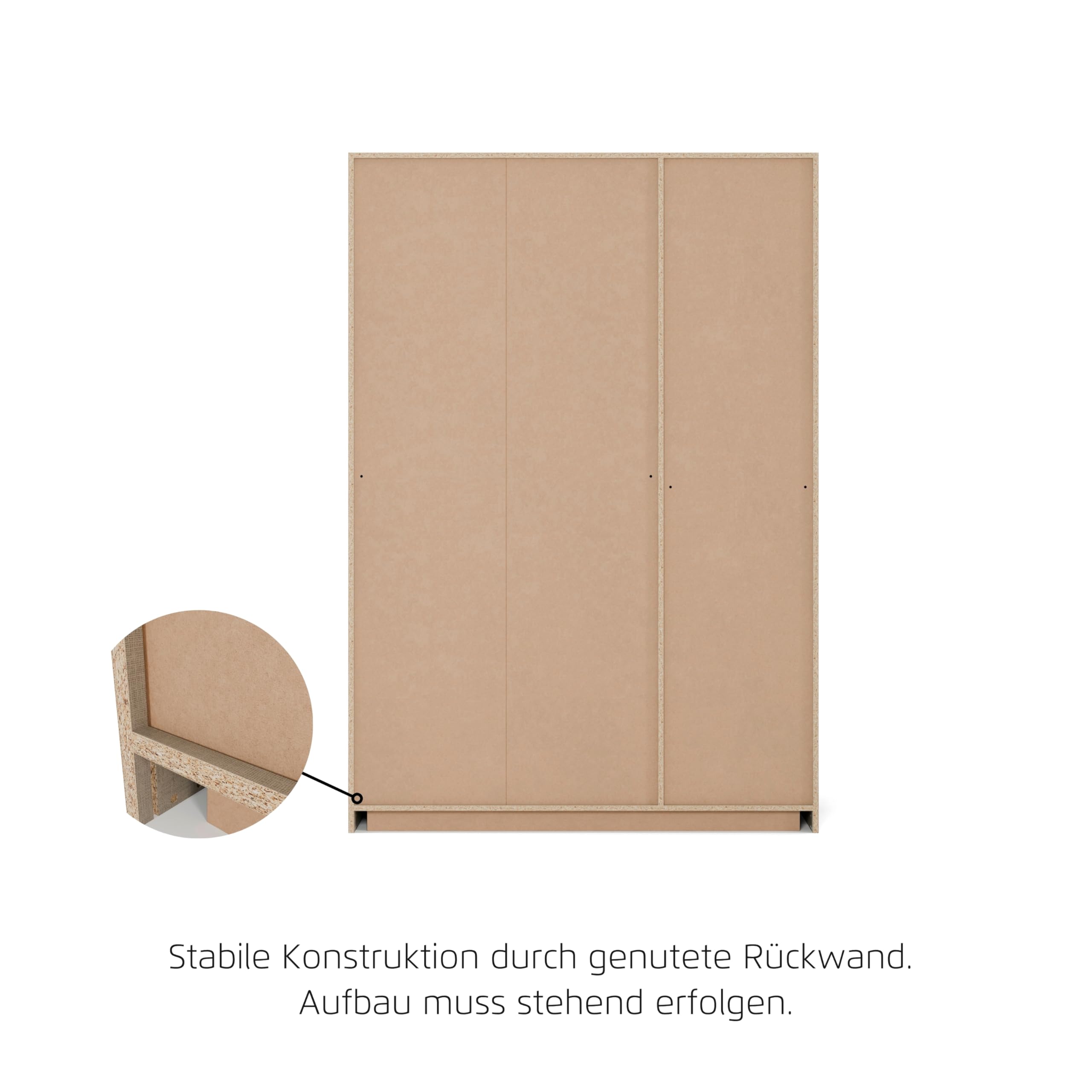 Rauch Möbel Costa, Kleiderschrank für Schlafzimmer, Kinderzimmer, Babyzimmer, Jugendzimmer, Flur, Garderobe 3-türig, 2 Schubladen, Push-to-Open, Farbe Weiß, Breite 136 cm