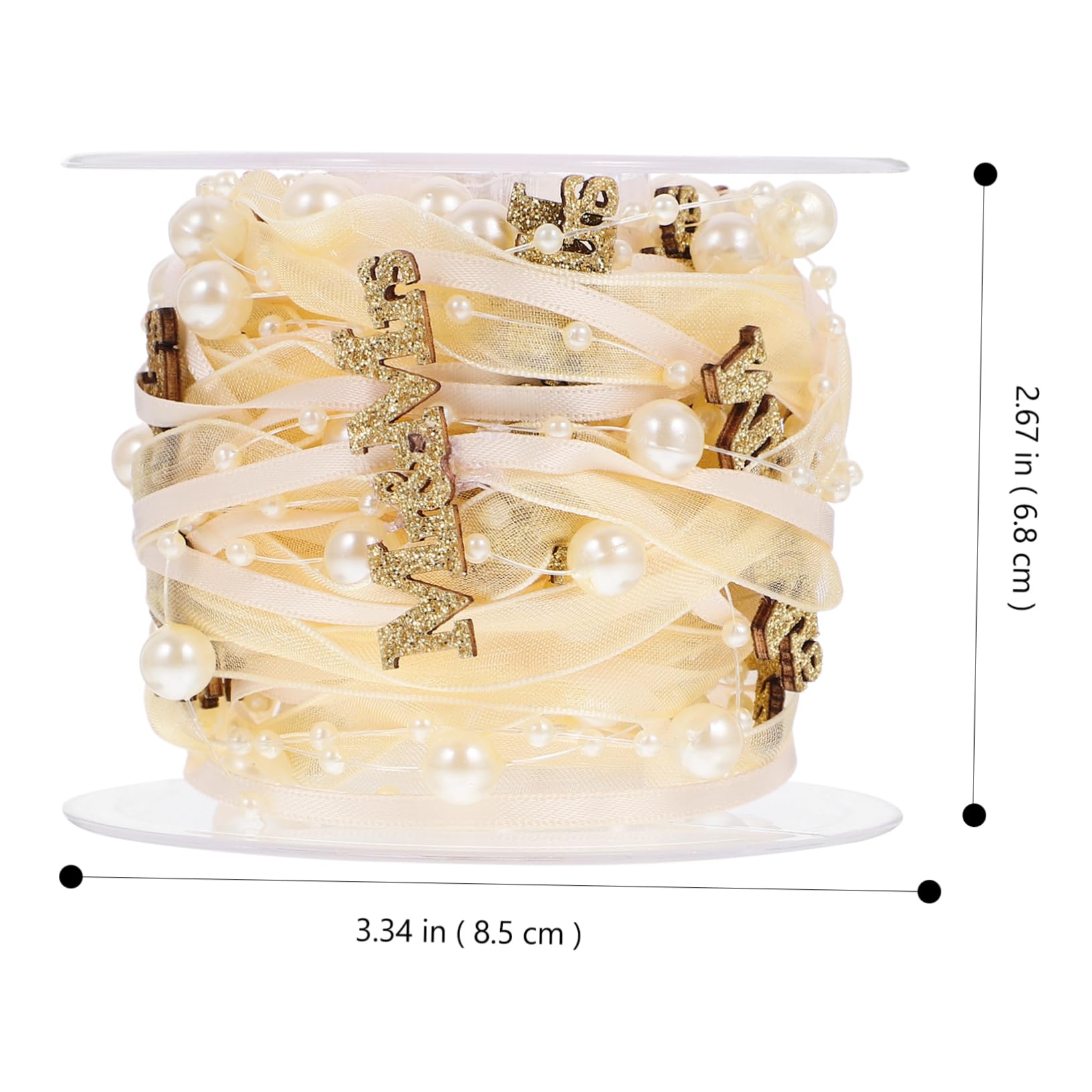 Angoily Lot De 5 Rouleaux De Rubans Décoratifs Pour Décoration De Mariage En Tissu Pour Fête Mariage Doré Pour Vœux Nœud Fête Prénatale Polyester Doré