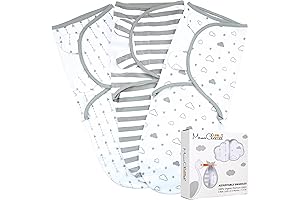 Mama Cheetah Adjustable Organic Swaddle Wrap for Sound Baby Sleep