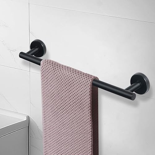 Miniatura 8 de NearMoon - Barra para toallas de baño, accesorios de baño de acero inoxidable, para toalla de ducha para baño, soporte de toalla montado en la pared