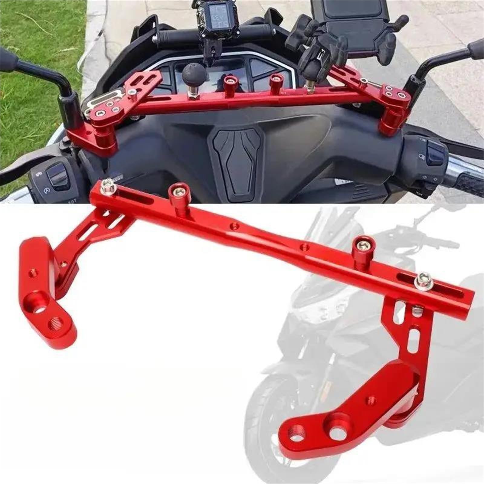 Support de Guidon Support De Navigation pour Téléphone Portable Moto, Accessoires Tige Adaptés pour X-ADV750 X-ADV250 X-ADV150