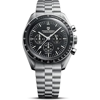 Pagani Design 1701 Men's Quartz Watch Japanese VK63 Movement 100 Meters Waterproof Sapphire Crystal Chronograph Luxury Stainless Steel Sports Watch
