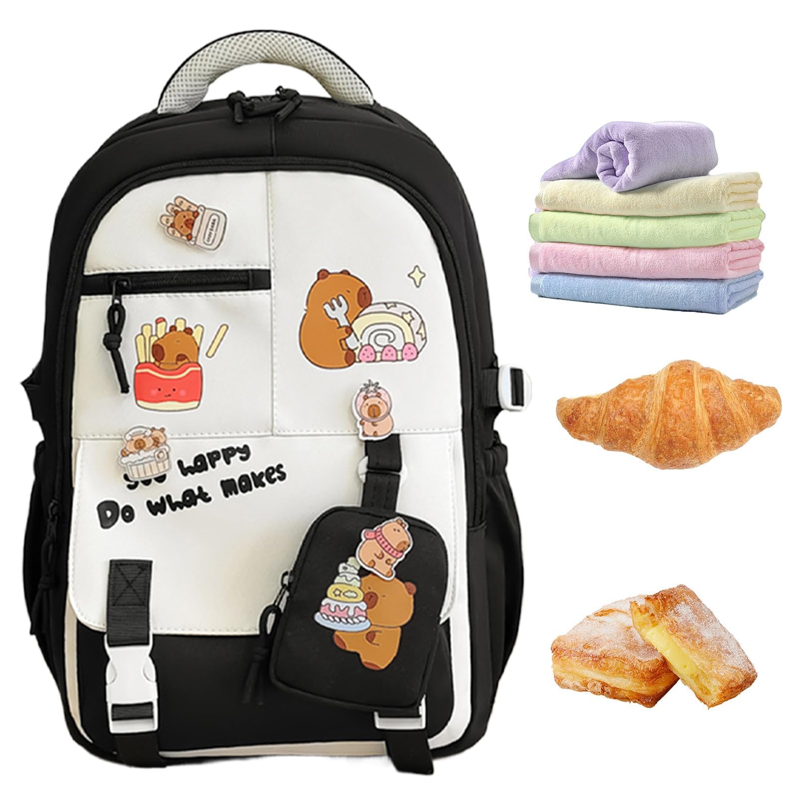Sac à dos capybara design mignon, le cadeau parfait pour filles - 8