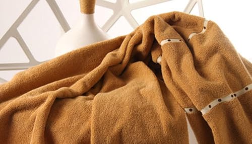 Miniatura 3 de HiiBaby 4320 Unisex BrownBeige Bathroom Bath Towels Large Size Washcloth 180cm×80cm 100 Cotton First Class Product Well Water-Absorbing Sweat
