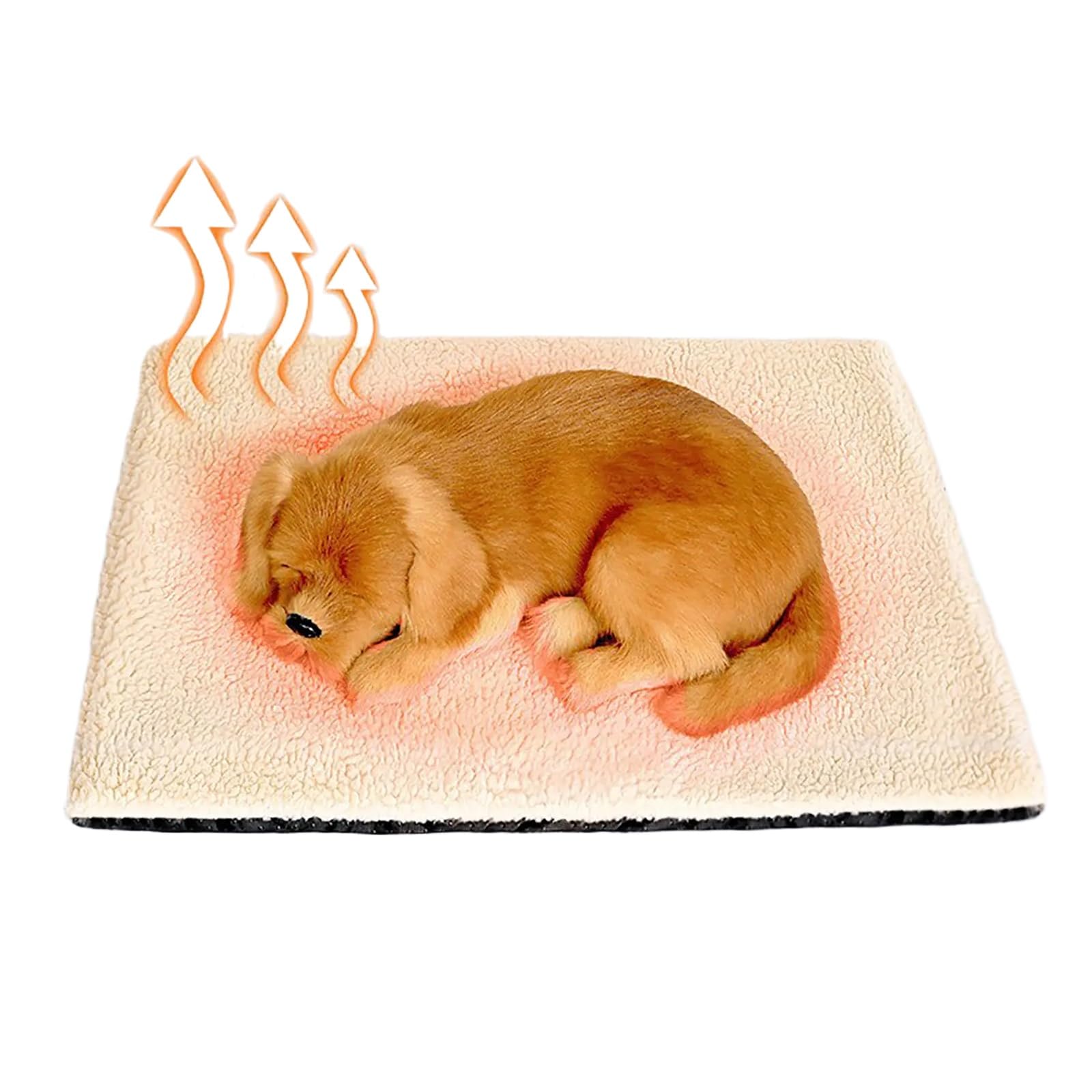 Selbstwärmende Haustiermatte für Hunde und Katzen, Selbstheizende Tierliegematte, Bequem und Warm, Maschinenwaschbar, für Boden, Bett, Sofa(Beige,XX-Large)