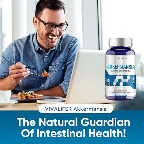 Miniatura 2 de VIVALIFER Naturals Akkermansia Probiotic 300 millones de AFU - para la salud digestiva, inmune y general, apoyo intestinal y GLP-1, 120 cápsulas