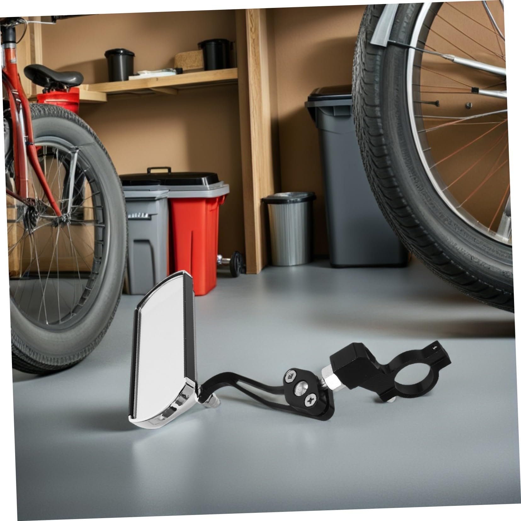Specchio Retrovisore per Bici 360° Nero 1 Paio Lega Alluminio | Ampio Angolo, Rotazione Completa, Montaggio Semplice, Compatibilità, Accessorio Manubrio