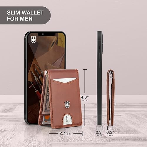 Miniatura 7 de KONACK Minimalist Wallet For Men with RFID Blocking Front Pocket Bifold Leather Mens Wallet with Gift Box