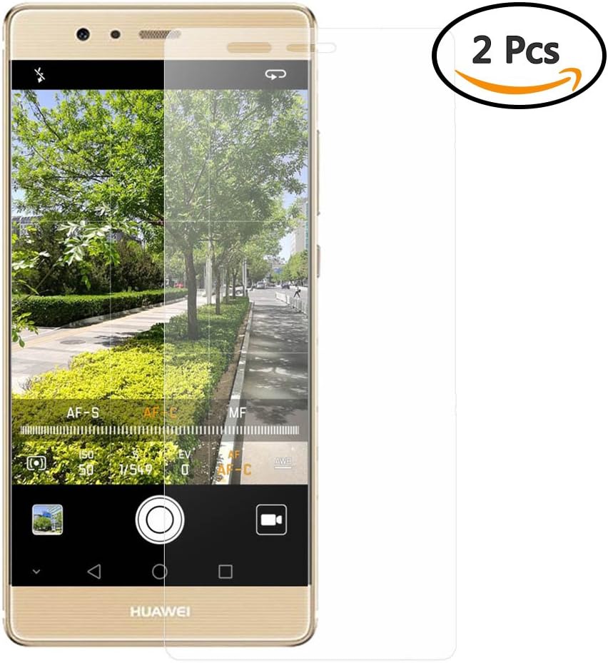 [2-Pack] Huawei P9 Screen Protector,Deallink Tempered Glass 0.3mm 9H Hardness Anti-Blue Light Anti-Scratch Ultra Clear Screen Protector for Huawei P9 [5.2Inch] [Bubble-Free Installation]