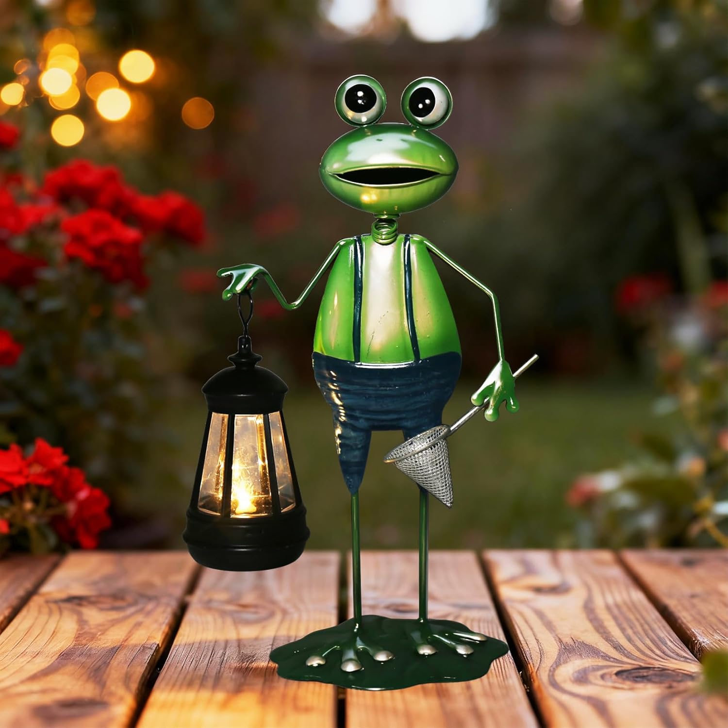 Solar Garden Lights Butterfly Statue with Solar Lantern Lights,18.11in Tall Butterfly Decor Birthday Gifts for Women Mom Grandma,Big Metal Decorative Stakes for Home Decor,Patio,Porch,Yard