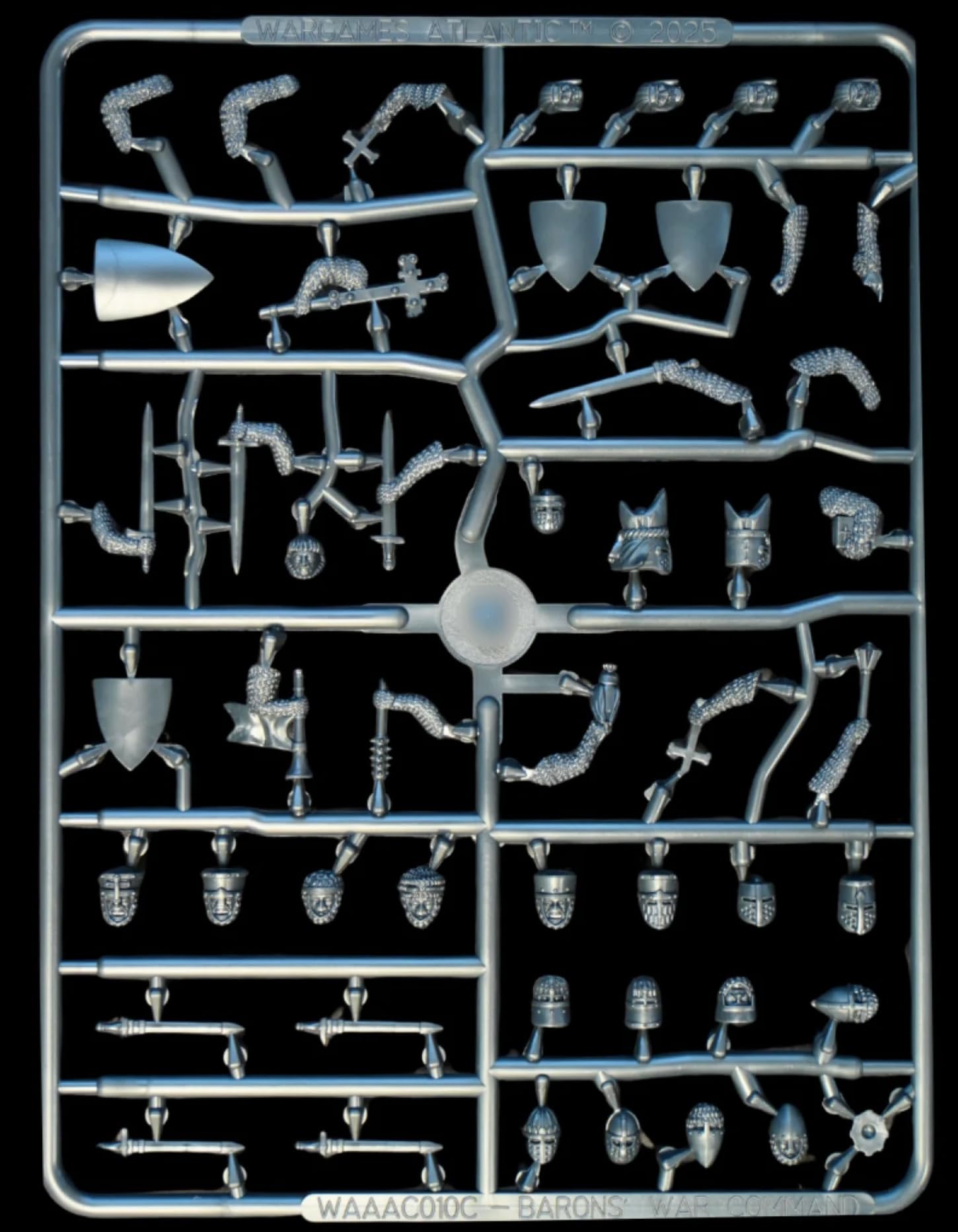 Wargames Atlantic, The Age of Chivalry, Foot Knights Command (1150-1320), Miniaturen im Maßstab 28 mm