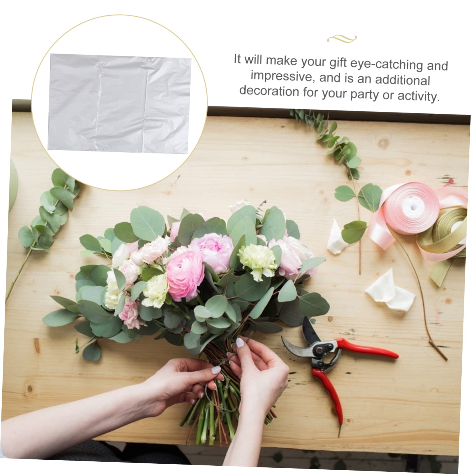 Carta Velina Carta Confezioni Regalo Argento per 100 Pezzi | Natale, Compleanno e Festa, Accessori per Bricolage e Fai da Te, Formato Sottile per Pacchi