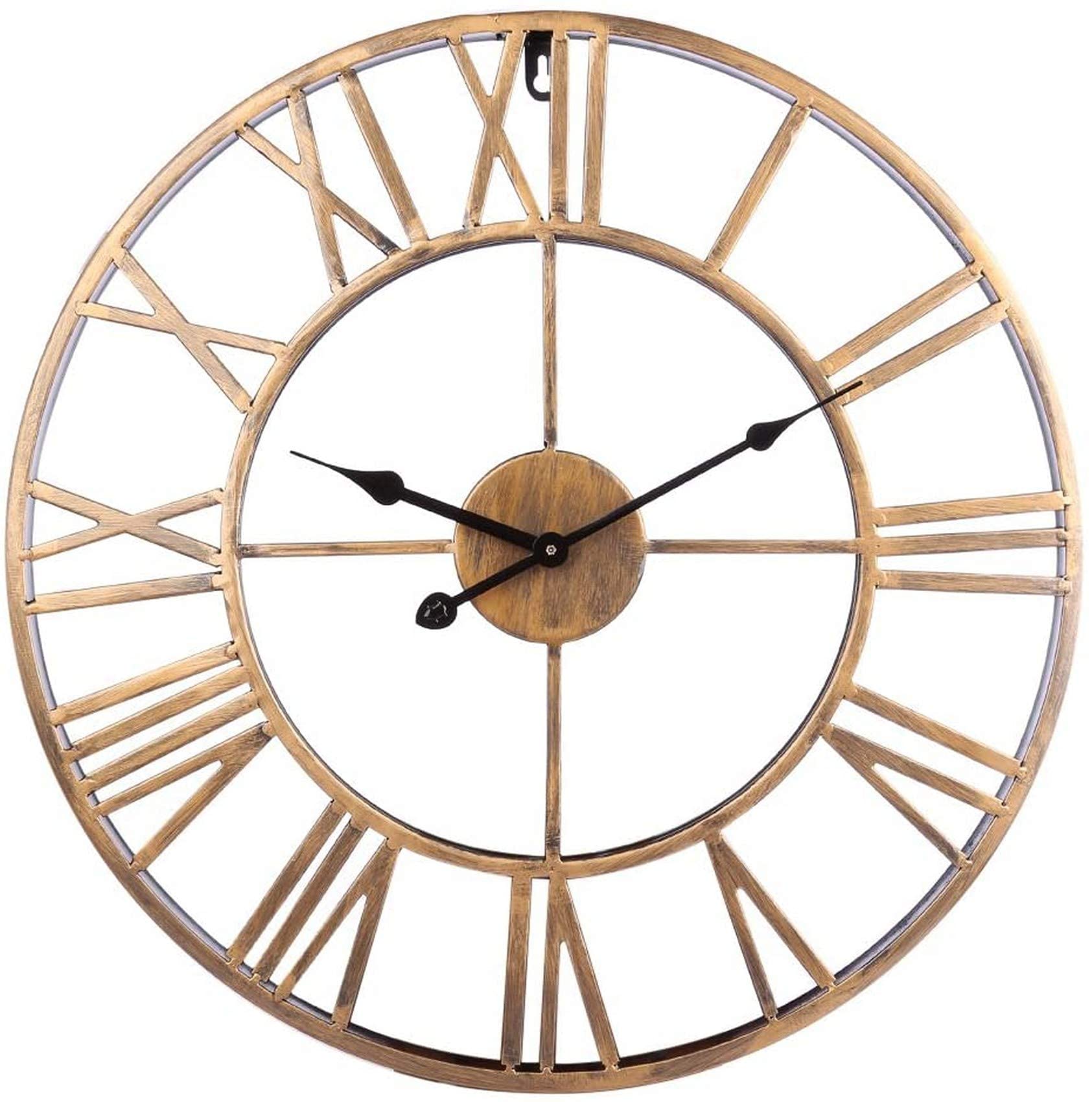 Horloge murale silencieuse sans tic-tac en métal anti-bruit