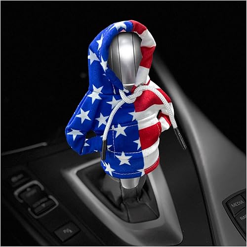 Miniatura 7 de Sylvil Funda para palanca de cambios de automóvil, a la moda y divertida, cubierta de sudadera con capucha para palanca de cambios para invierno,