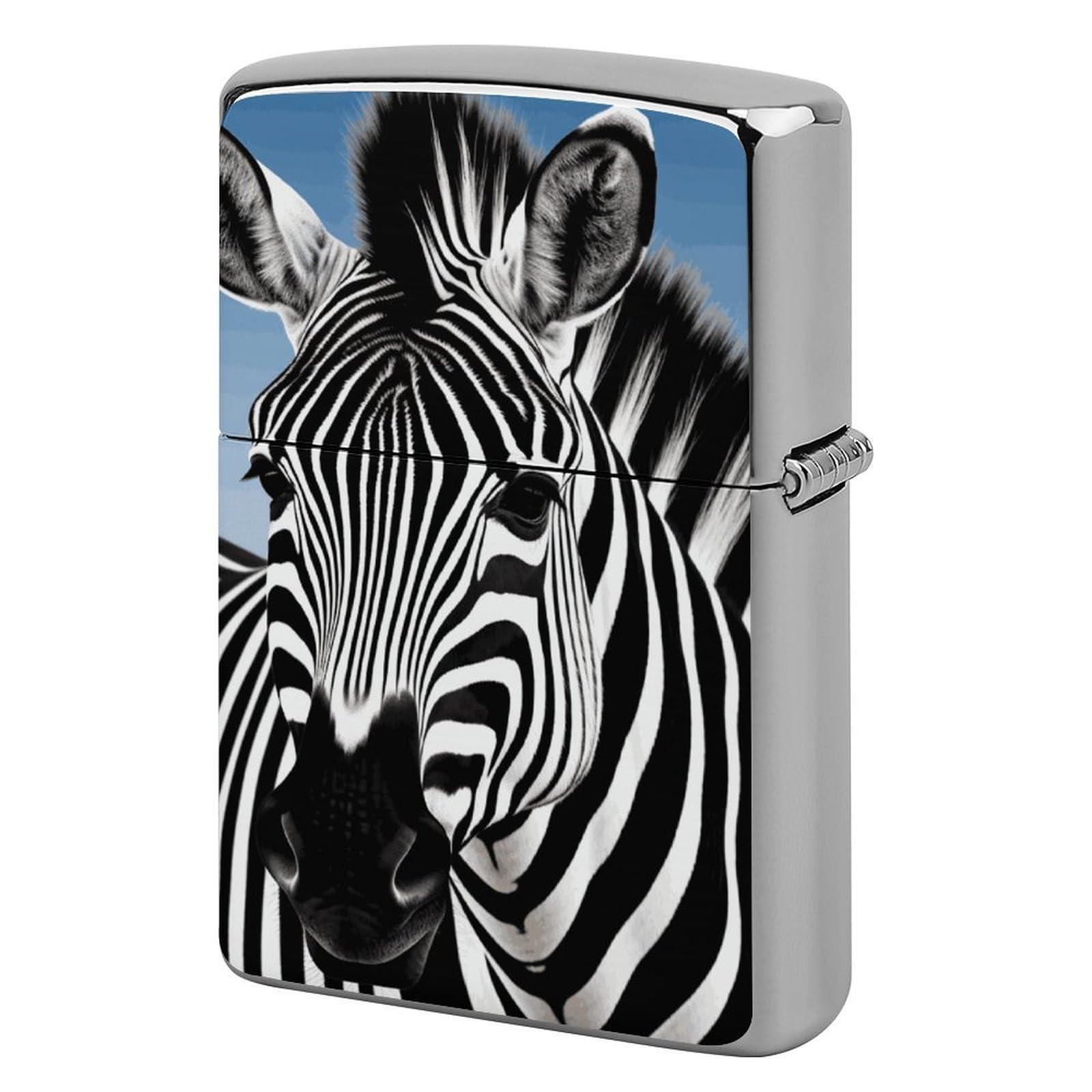 Zebra Lighter Case for Men, Personalized Lighter Cover for Valentine's Day Gifts, Flip-Top Lighters Shell for Outdoor, Portable Lighters Protective Sleeve