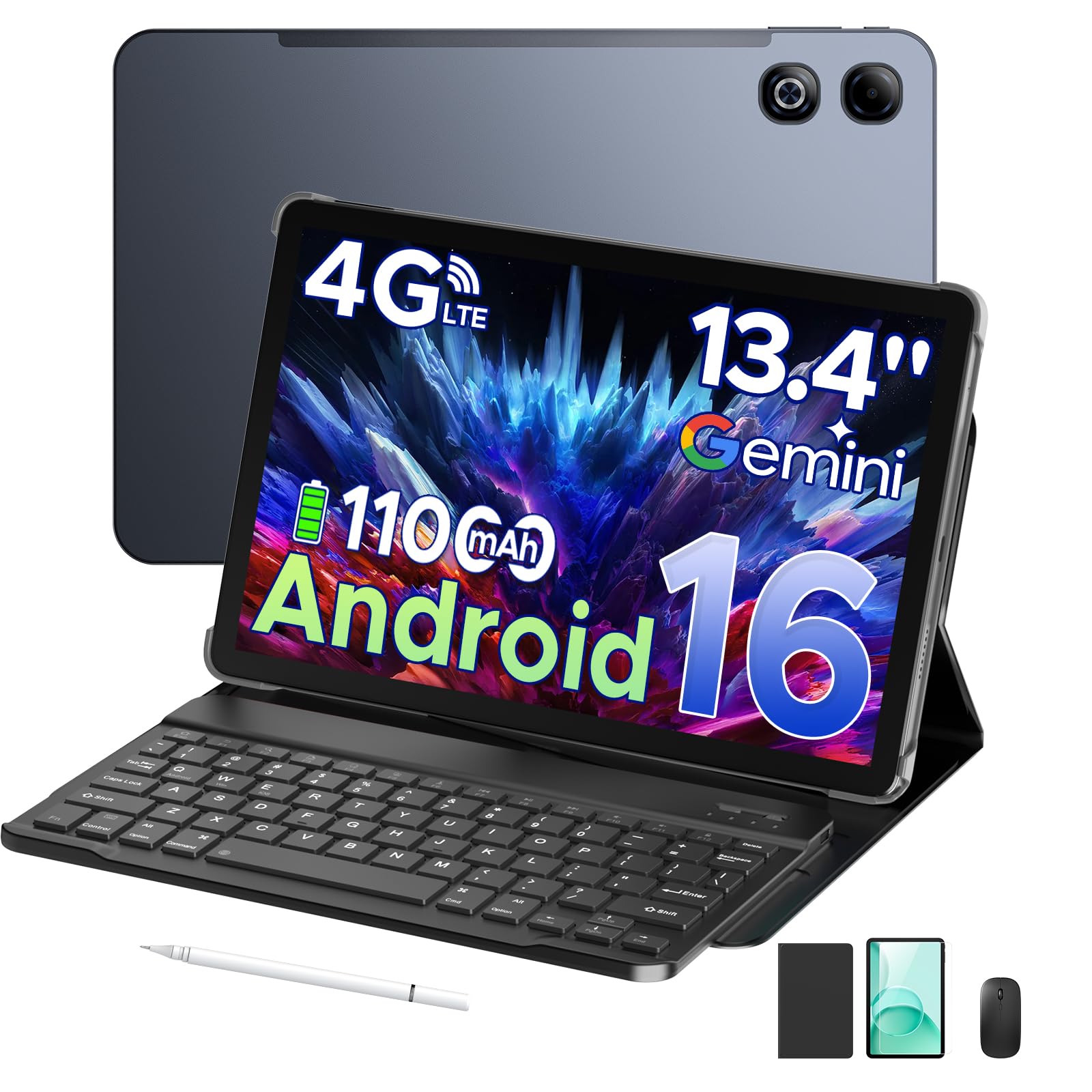 DOOGEE Tab G6 Max Android 16 Tablet 13,4 Zoll FHD+ 90Hz 32GB RAM+256GB