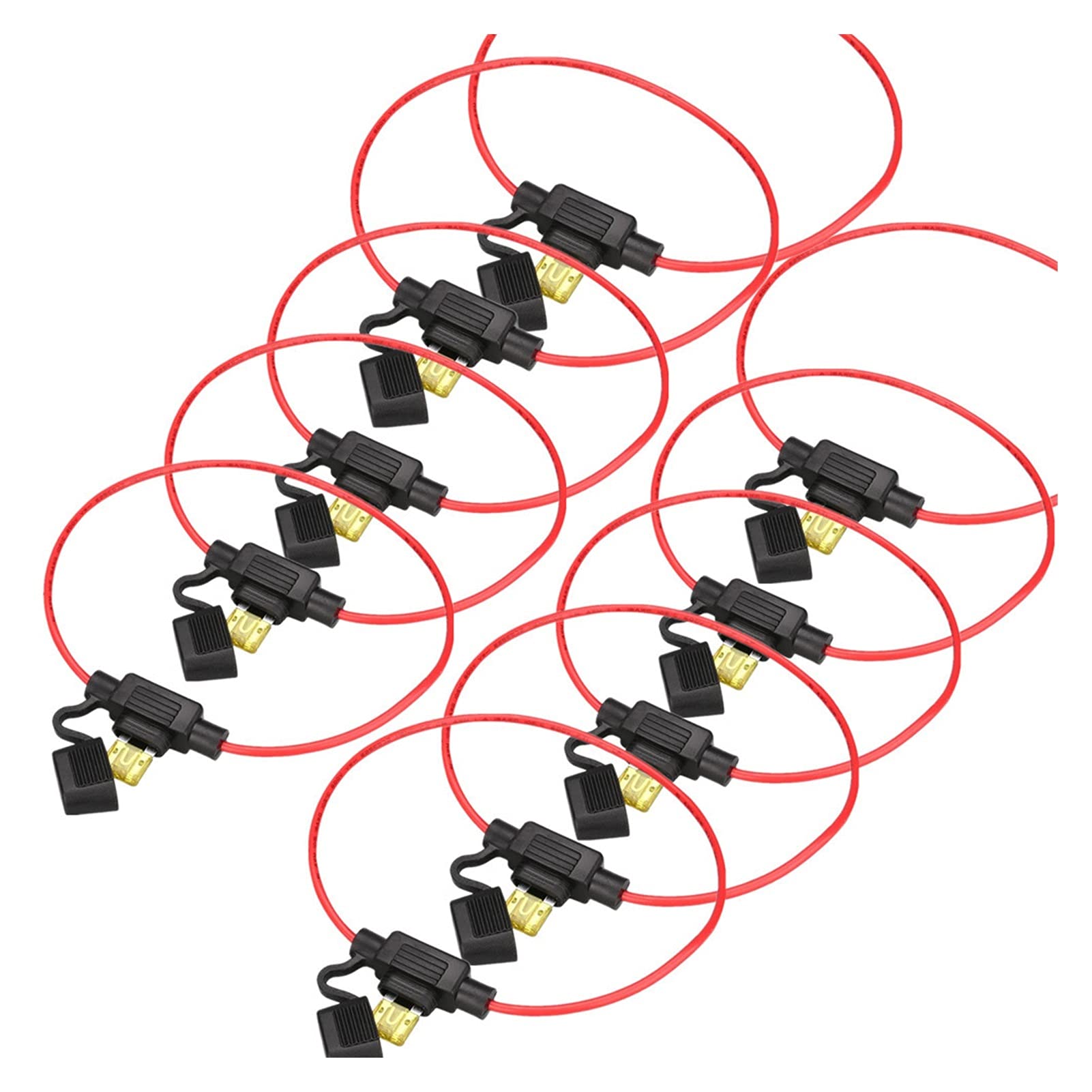 20 Stück wasserdichter Standard-Flachsicherungshalter, staubdichte, hochtemperaturbeständige, spritzwassergeschützte Premium-Sicherungen